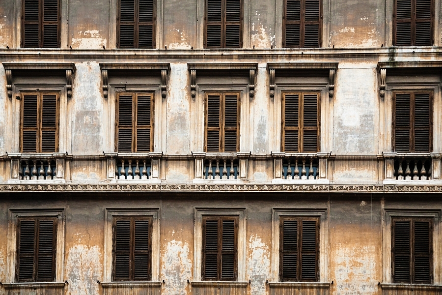 Façade de maison à Rome