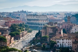 Vue aérienne de Rome