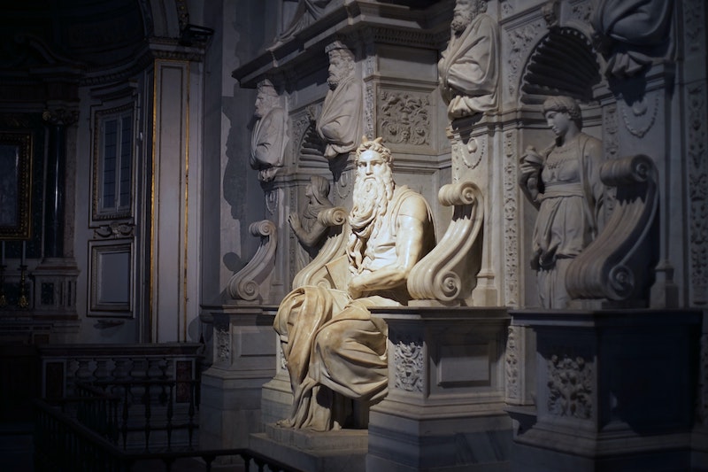Statue de Moïse par Michel Ange, basilique San Pietro in Vincoli, quartier de Monti, Rome