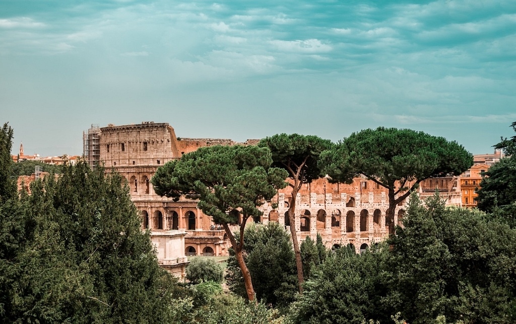 colisée vue de haut rome