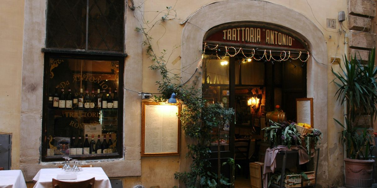 devanture de restaurant - Les Escapades à Rome