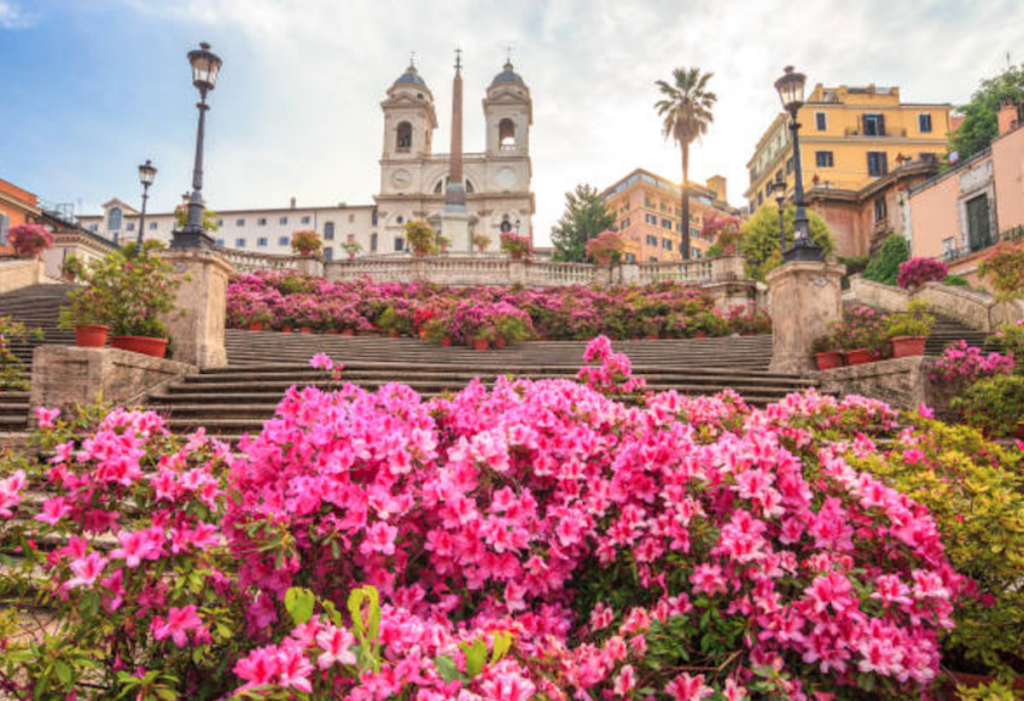 Place d'Espagne en avril - Les Escapades à Rome