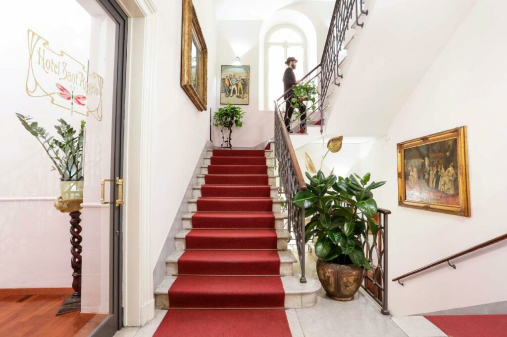 Hôtel Sant'Angelo réception- Les Escapades à Rome