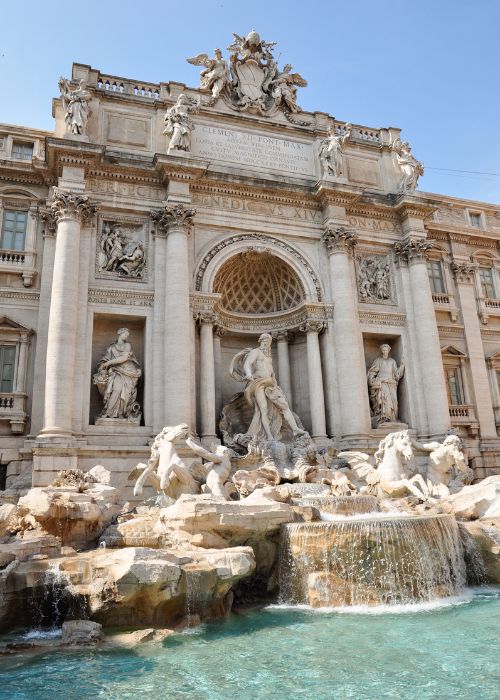 Vue de la fontaine de Trévi à Rome - Les Escapades à Rome